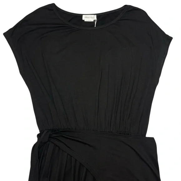 Lovers & Friends Tarin Mini Black Dress Tie Waist Short Sleeve Size Medium NEW - Picture 6 of 15